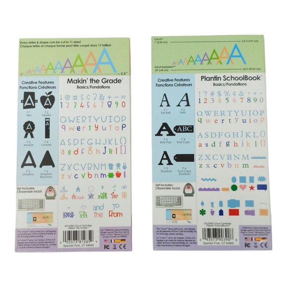 Cricut Cartridge Makin The Grade Plantin Schoolbook Lot Of 2 Link Status Unknown - Picture 3 of 11